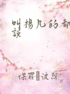 叫杨凡的都市小说