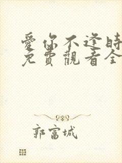 爱你不逢时短剧免费观看全集高清