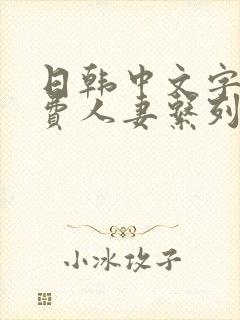 日韩中文字幕免费人妻系列
