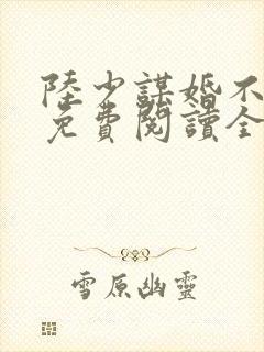 陆少谋婚不由你免费阅读全文