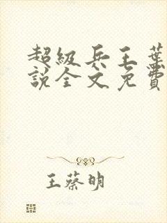 超级兵王叶谦小说全文免费阅读