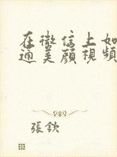 在微信上如何开通美颜视频