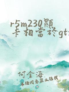 r5m230显卡相当于gtx哪一款
