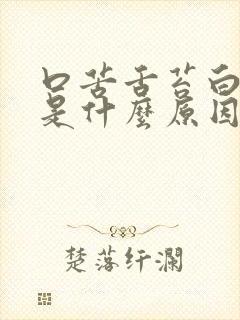 口苦舌苔白尿黄是什么原因