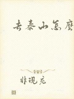 去泰山怎么坐车