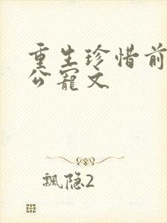 重生珍惜前世老公宠文