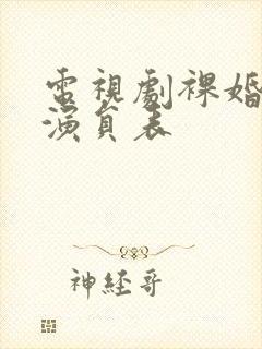 电视剧裸婚时代演员表