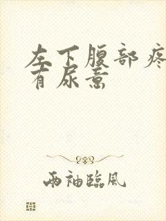 左下腹部疼痛并有尿意