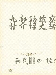 九部的检察官剧情介绍大结局