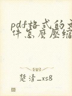 pdf格式的文件怎么压缩变小