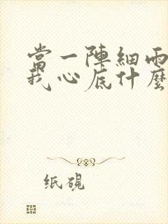 当一阵细雨洒落我心底什么歌