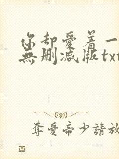 你却爱着一个他无删减版txt