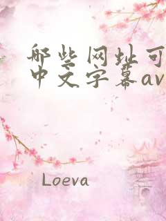 哪些网址可以看中文字幕av