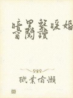 暗黑系暖婚无弹窗阅读