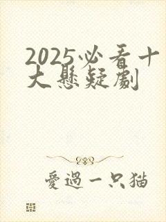 2025必看十大悬疑剧