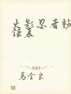 火影忍者动画目录表