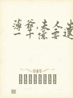 薄爷,夫人出价一千亿要退婚完结版