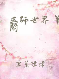 巫师世界 笔趣阁