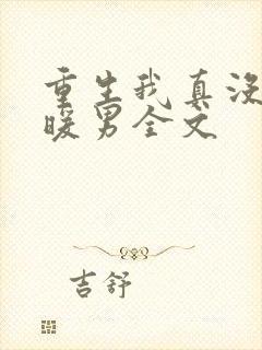 重生我真没想当暖男全文