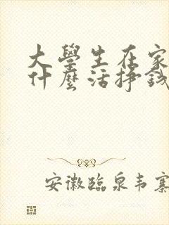 大学生在家能干什么活挣钱