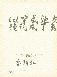txt穿成炮灰后我成了万人迷