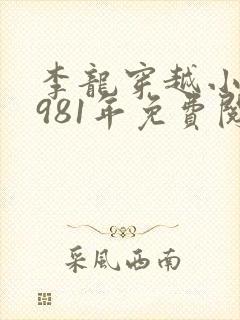 李龙穿越小说1981年免费阅读