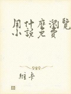 用什么浏览器看小说免费