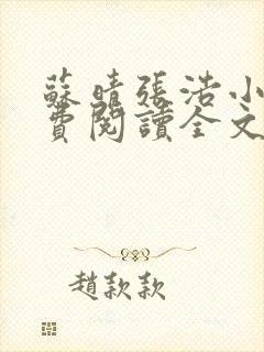 苏晴张浩小说免费阅读全文最新章节