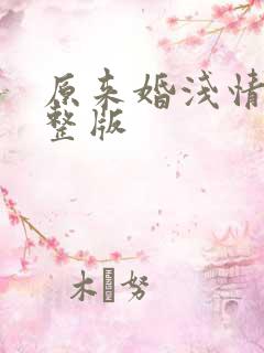 原来婚浅情深完整版