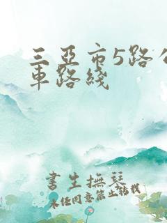 三亚市5路公交车路线