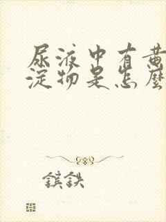 尿液中有黄色沉淀物是怎么回事