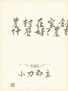 农村在家创业做什么好?农村创业好项目