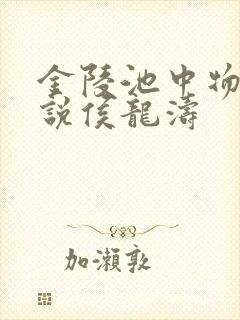 金陵池中物的小说侯龙涛