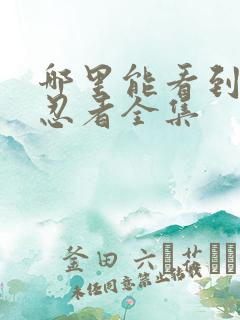 哪里能看到火影忍者全集