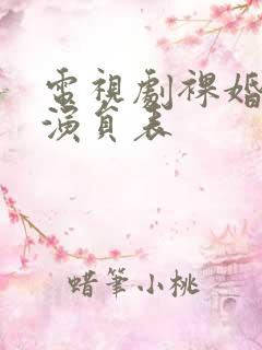 电视剧裸婚时代演员表