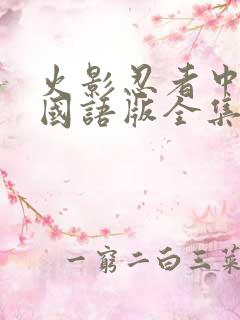 火影忍者中文版国语版全集