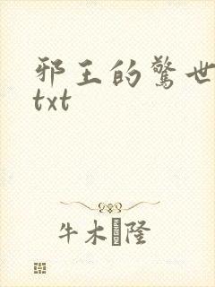 邪王的惊世宠妃txt