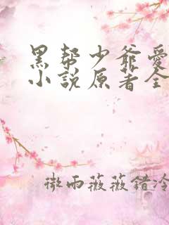 黑帮少爷爱上我小说原著全文免费阅读