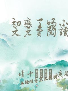 初恋了吗小说全文免费阅读无弹窗