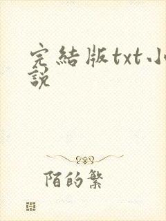 完结版txt小说