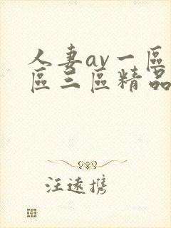 人妻av一区二区三区精品污污