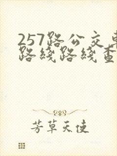 257路公交车路线路线查询