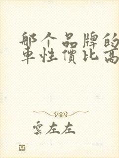 那个品牌的电动车性价比高些