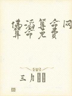 佛滔算命网免费算命免费