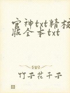 官神txt精校版全本txt