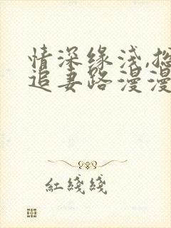 情深缘浅,总裁追妻路漫漫