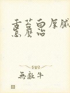 舌苔白厚腻口臭怎么治