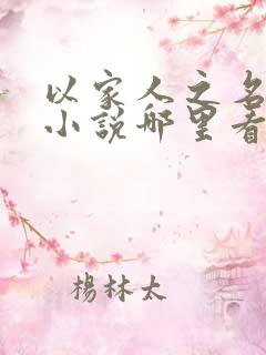 以家人之名原著小说哪里看