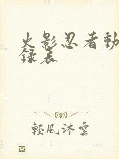 火影忍者动画目录表