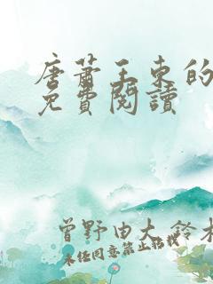 唐萧王东的小说免费阅读